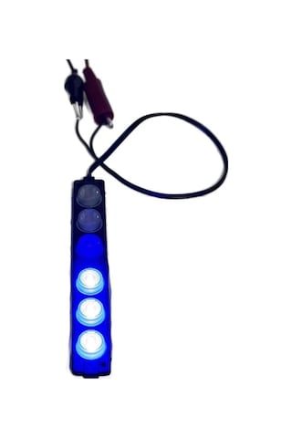 Polis Çakar Ip65 3030smd Kırmızı Mavi Flaş Strobe Işıklar Aydınlatma Oto Araba Motor Led Dc 12v 6w 220-240lm 6 Göz Led 2 Renk 136x20mm
