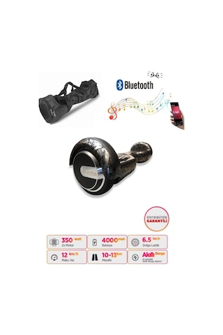 Citymate Elektrikli Kaykay Hoverboard Akıllı Denge 6.5 Inch + Hoverkart + Çanta Extrem Paket D27
