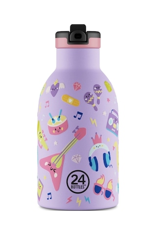 Clima Bottle Music Friends Pipetli Paslanmaz Çelik Termos 330 Ml Mor