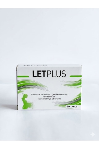 Letplus Folik Asit + Vitamin B12 + Vitamin B6 İçeren Takviye Edici Gıda 90 Tablet