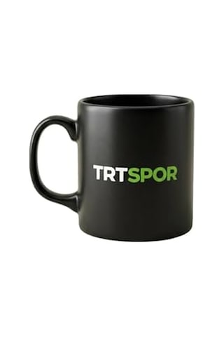 Trt Spor Logolu Siyah Kupa Altın - Beyaz