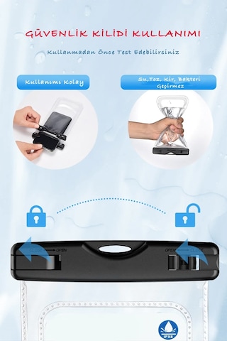 Tüm Telefonlarla Uyumlu Su Geçirmez Kılıf Askılı Telefon Kılıfı