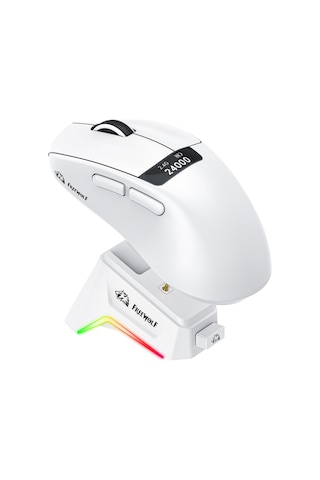 A7 Üç Mod Kablosuz Fare Hafif Paw3311 Oyun Bt Ekran Fare Rgb Şarj Standı Fare İle Diğer