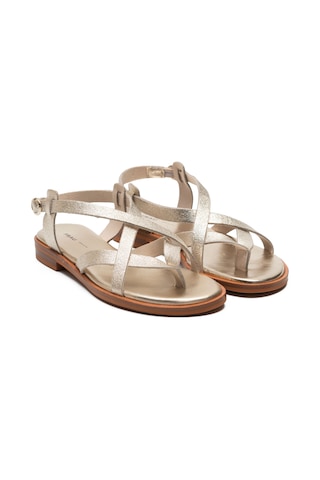 Platıno Sandalet Kadın 86x2 Frau Lamınato-s Leather Platino Platin