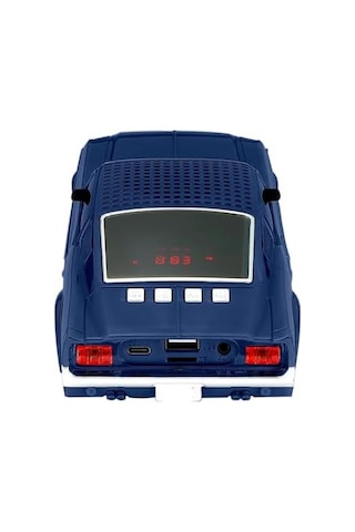 Nostaljik Araba Şeklinde Bluetooth Hoparlör Sd Kart Usb Fm Radyolu Şarjlı Taşınabilir Speaker Kırmızı