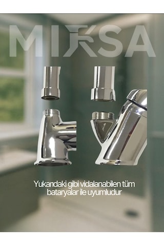 Köşe Boru, L Boru Mutfak Eviye Musluk Aç-kapa Batarya Borusu Krom
