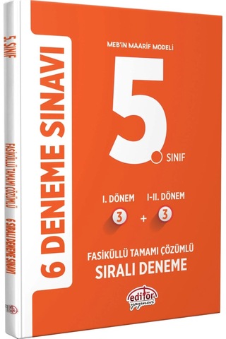 5. Sınıf Tüm Dersler & Problemler Soru Bankası Ve 3+3 Fasiküllü 6 Deneme Sınavı Seti Hediyeli