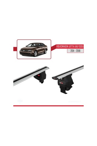 Volkswagen Jetta A6/5c6 2011-2018 Arası İle Uyumlu Ace-4 Ara Atkı Tavan Barı Gri