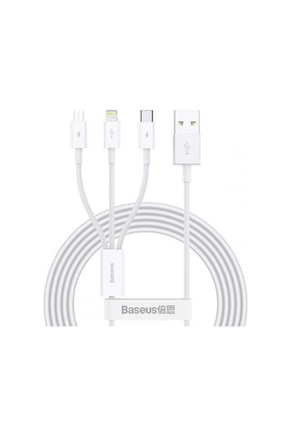Baseus 50 Cm Metre 3.5amper Yüksek Hızlı 3in1 Type-c, Apple iPhone Uyumlu Lightning Ve Micro Şarj Ve Data Kablosu