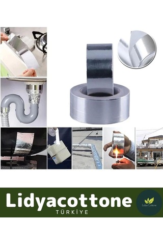 Yanmaz Folyo Bant 45mm - 5mt - Sıcaklığa Dayanıklı Tamir Soba Boru Yama Alüminyum