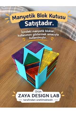 Kişiye Özel Manyetik Blok Saklama Kutusu Turkuaz