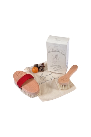 Layes Cosmetics Doğal At Kılı Fırçası Vücut + Yüz Fırçası