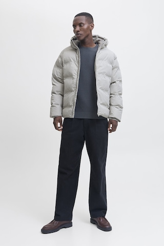 Jack & Jones Erkek Jjesoho Kapüşonlu Puffer Mont Siyah, Yüksek Kalite, Fermuarlı, Uzun Kollu, Kışl Gri