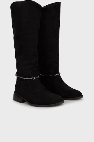 Pierre Cardin Bayan Çizme Pc55048 Siyah Süet Siyah Süet
