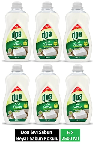 Doa Sıvı Sabun Beyaz Sabun Kukokulu 2.5 Lt X 6 Adet