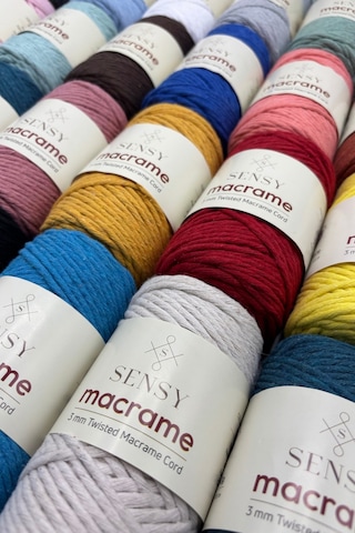Sensy Premium Taranan Makrome Makrame Taranabilir Pamuk Makrome Ipi Kırmızı