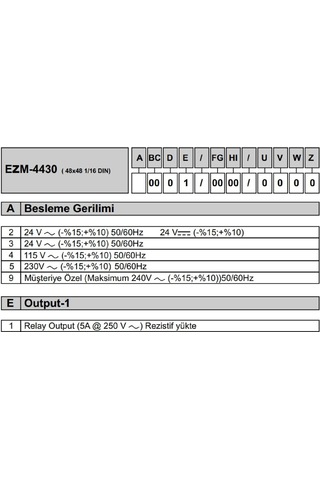 Emko Ezm-9930.50001/0000/0000 ,96x96mm 220vac 6-hane Sayıcı