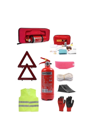 Eva Trafik Ve İlk Yardım Seti Ekonomik - Tüvtürk Uyumlu Eva Trafik Seti Tüp 4 Yıl Garantili