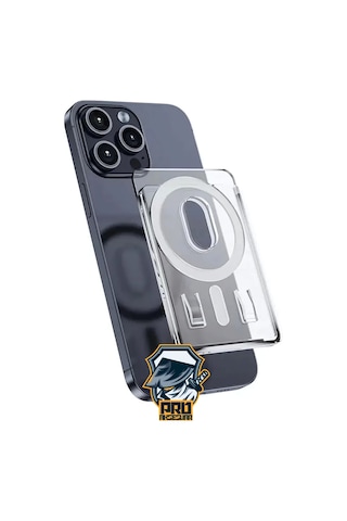 İphone Uyumlu  12-13-14-15-16 Pro-max - Samsung Uyumlu Magsafe Kartlık Manyetik Cardsafe Şeffaf Kredi