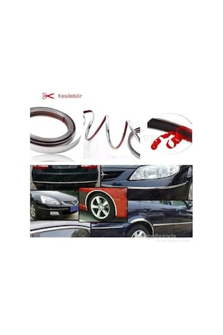 3d Paslanmaz 18 Mm 10 Metre Dekoratif Krom Çıta