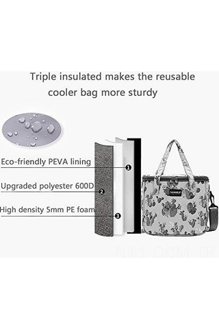 Qingmipy Isı Saklamalı Dışarıda Kullanıma Uygun Mutfak Çantası, Alüminyum Folyo İçli Sağlıklı Yemek Taşıyıcı, Sıcak/soğuk Tutucu El Çantası Çok Renkli