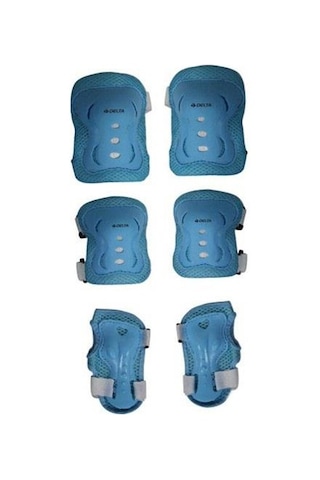 Delta Paten Kaykay Scooter Bisiklet Koruyucu Set Takımı Açık Mavi