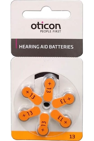 Oticon 13 Numara 1.45V İşitme Cihazı Pili 6'lı