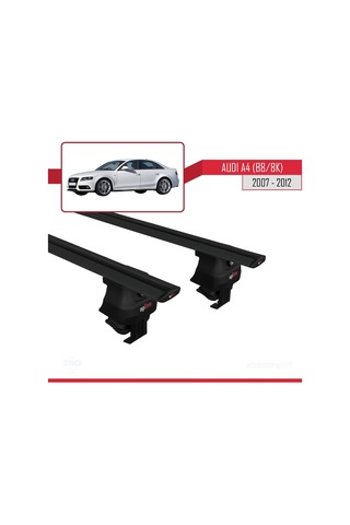 Audi A4 B8/8k 2007-2012 Arası İle Uyumlu Ace-4 Ara Atkı Tavan Barı Siyah