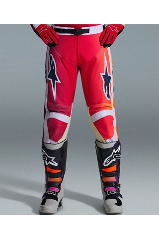 Alpinestars Racer Portl Off-road Motosiklet Pantolonu Kırmızı Beyaz Siyah