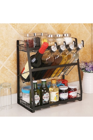 Sones Yaratıcı Mutfak Üç Katlı Depolama Rafı Baharat Rafı Diğer