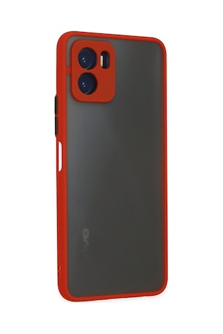 Uryport Vivo Y15s Kılıf Montreal Silikon Kapak - Kırmızı