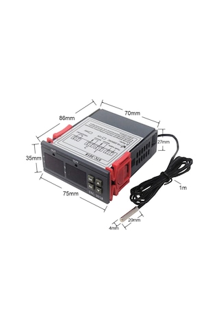 Moveevo Stc-3018 Dijital Sıcaklık Kontrol Cihazı, Ntc Sensörlü, -55 C 120 C Aralığı, 110-220v, Abs Malzeme