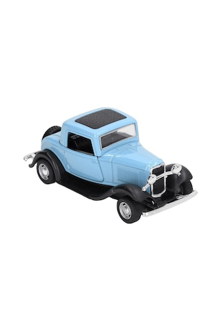 Nostaljik Klasik Metal Çek Bırak Araba Kapılar Açılır Mavi 1/36 Ölçek Diğer
