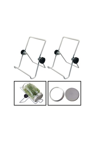 Homyl Yenilikçi Filizlenme Kavanoz Standı - Bitki Yetiştirme İçin Gümüş