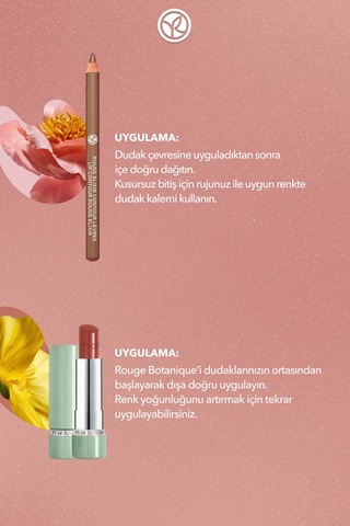 Yves Rocher Glow Dudak Duo Makyaj Seti - Dudak Kalemi -bej Kahve & Glow Ruj - Kahve