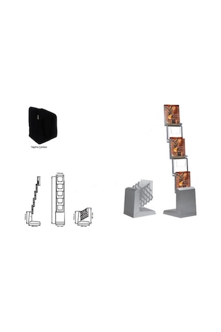Alüminyum Zigzag Broşür Rafı