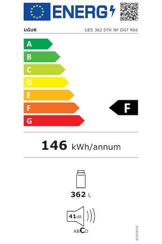 Uğur UES 362 DTK NF DGT R66 Tek Kapılı No Frost Buzdolabı