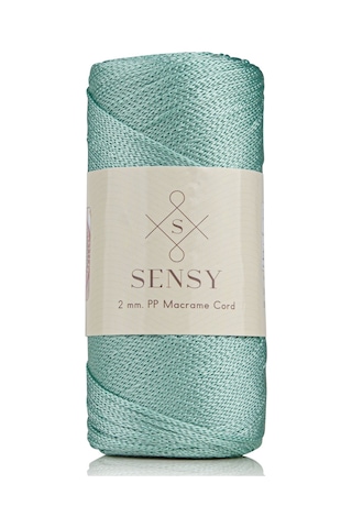 Sensy 2 Mm - 200 Gr Polyester Makrome Ipi Mint 230 M Polyester Makrome Ip Supla Ip Ve Çanta Ipliği