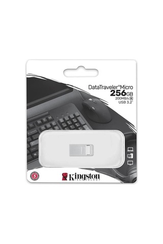 Kingston Dtmc3g2-256gb Datatraveler Micro 200mb-s Metal Usb 3.2 Gen 1 Flash Bellek Kdo