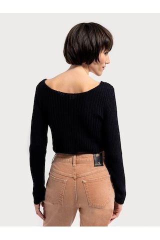 LOFT Crop Kadın Hırka Siyah