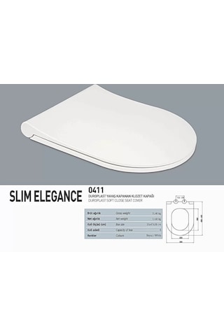Nkp Slim Elegance Duroplast Yavaş Kapanan Klozet Kapağı - Nkp0411