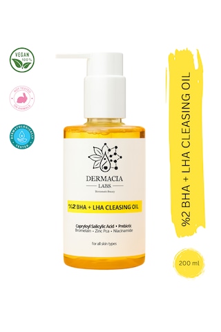 Bha +lha, Salisilik Asit, Siyah Nokta Karşıtı, Yüz Ve Vücut Arındırıcı Temizleme Yağı 200 Ml