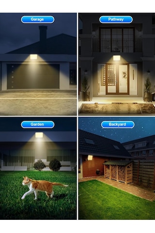 Sigrill 2'li Hareket Sensörlü Güneş Enerjili Işıklar, 172 Led, Ip65 Su Geçirmez, Sıcak Işık