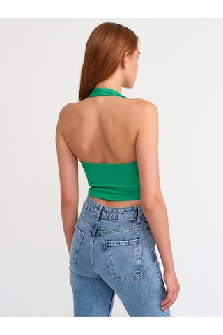 Dilvin 20154 Büzgü Detaylı Crop Top