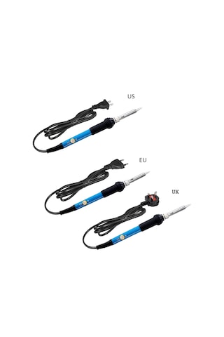 Yaozixa 60w Sıcaklık Ayarlanabilir Kaynak Demiri + 5 Adet Uç, 200-450 C Aralığı, Seramik Isıtıcı, İngiliz Standardı 220v , Dıy Ve Elektronik Tamiri İçin