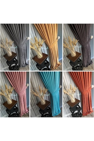 Fon Perde İpek Soft Yarı Parlak 1. Kalite Perdelik