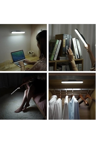 Şarjlı Mıknatıslı Sensörlü 3 Kademeli Martı Led Lamba Beyaz Usb Şarjlı Aydınlatma Diğer