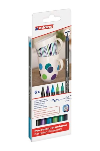 Edding Porselen Kalemi Soğuk Renkler 6Lı 4200