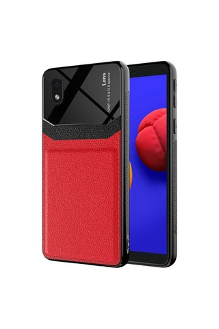 Samsung Uyumlu Galaxy A01 Core Kılıf Zore Emiks Kapak Kırmızı