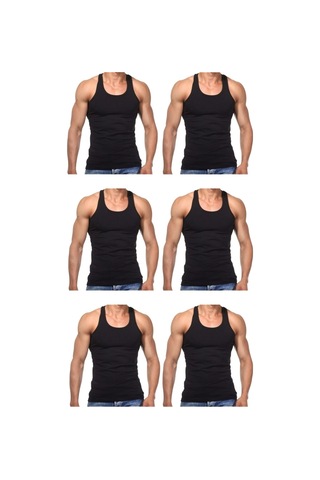 6 Adet Erkek Slim Fit Likralı Penye Sporcu Rambo Atleti 001